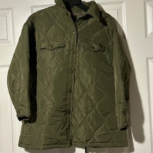 Aompmsdx Army Green Quilted Coat